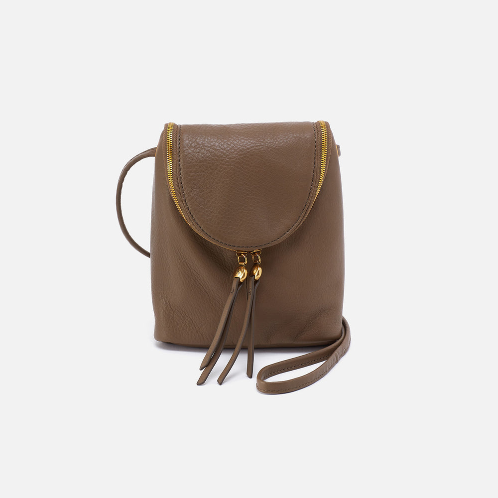 Fern Crossbody In Pebbled Leather - Dark Elm