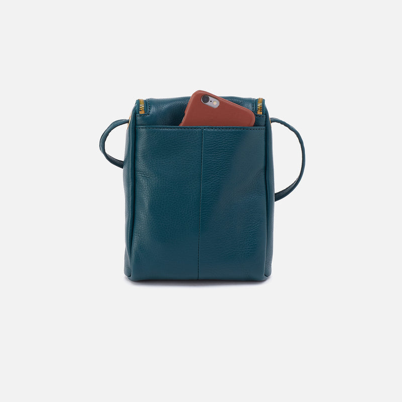 Fern Crossbody In Pebbled Leather - Midnight Teal