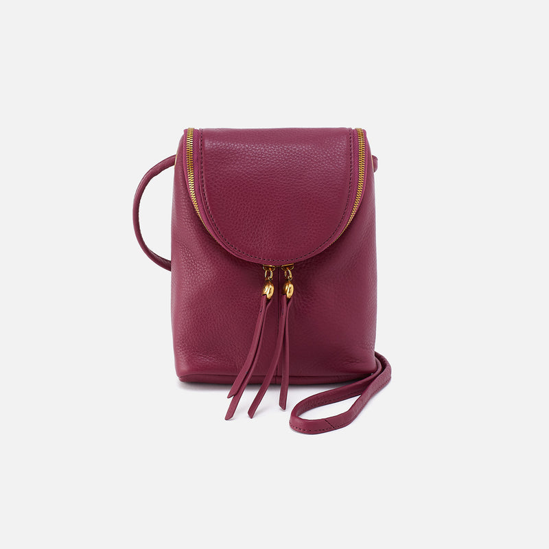 Fern Crossbody In Pebbled Leather - Winter Orchid