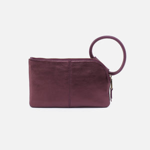 Sable Wristlet in Metallic Leather - Purple Metallic