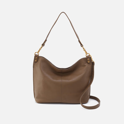 Pier Shoulder Bag In Pebbled Leather - Dark Elm