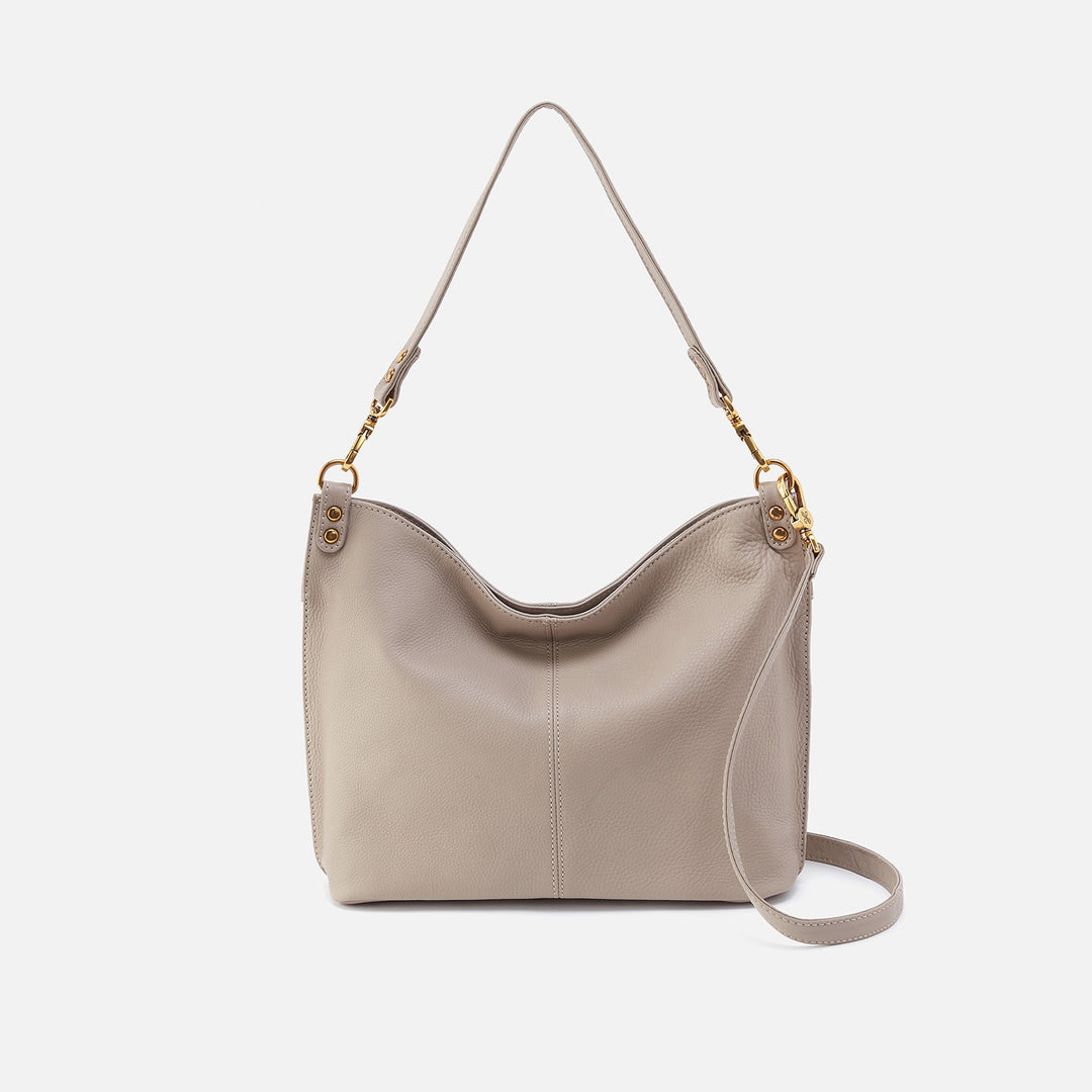 HALOGEN PEBBLED LEATHER HOBO cheapest BAG WITH SNAKESKIN TAUPE GOLD HARDWARE