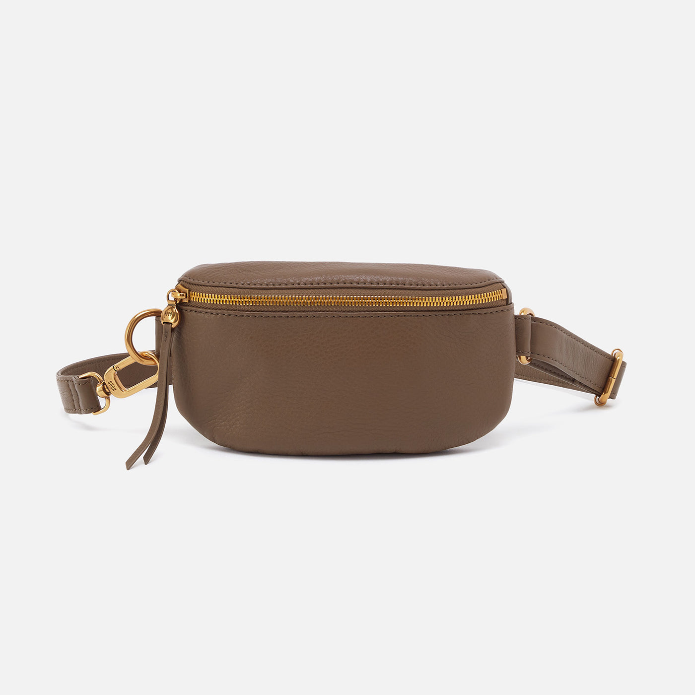 Fern Belt Bag In Pebbled Leather - Dark Elm