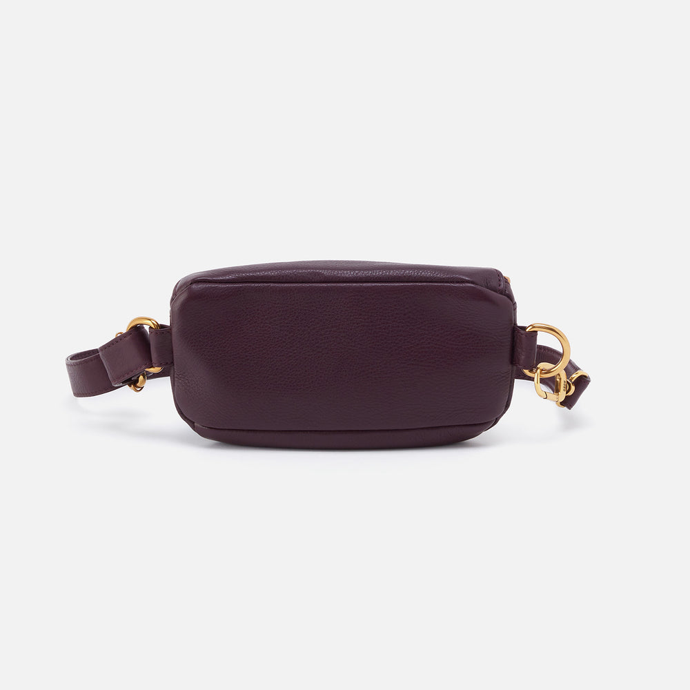 Fern Belt Bag in Pebbled Leather - Ruby Wine