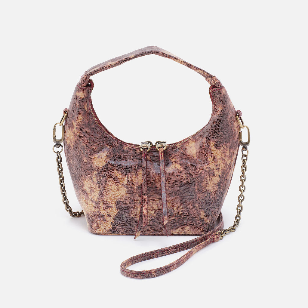 Under one sky crossbody brown leather bag