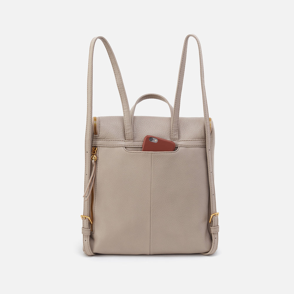 Fern Backpack In Pebbled Leather - Taupe