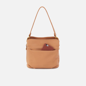 Starr Convertible Shoulder Bag In Pebbled Leather - Sandstorm