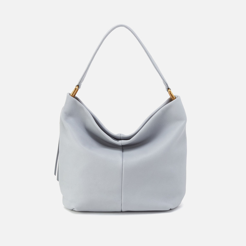 Harley Hobo In Pebbled Leather - Blue Pearl