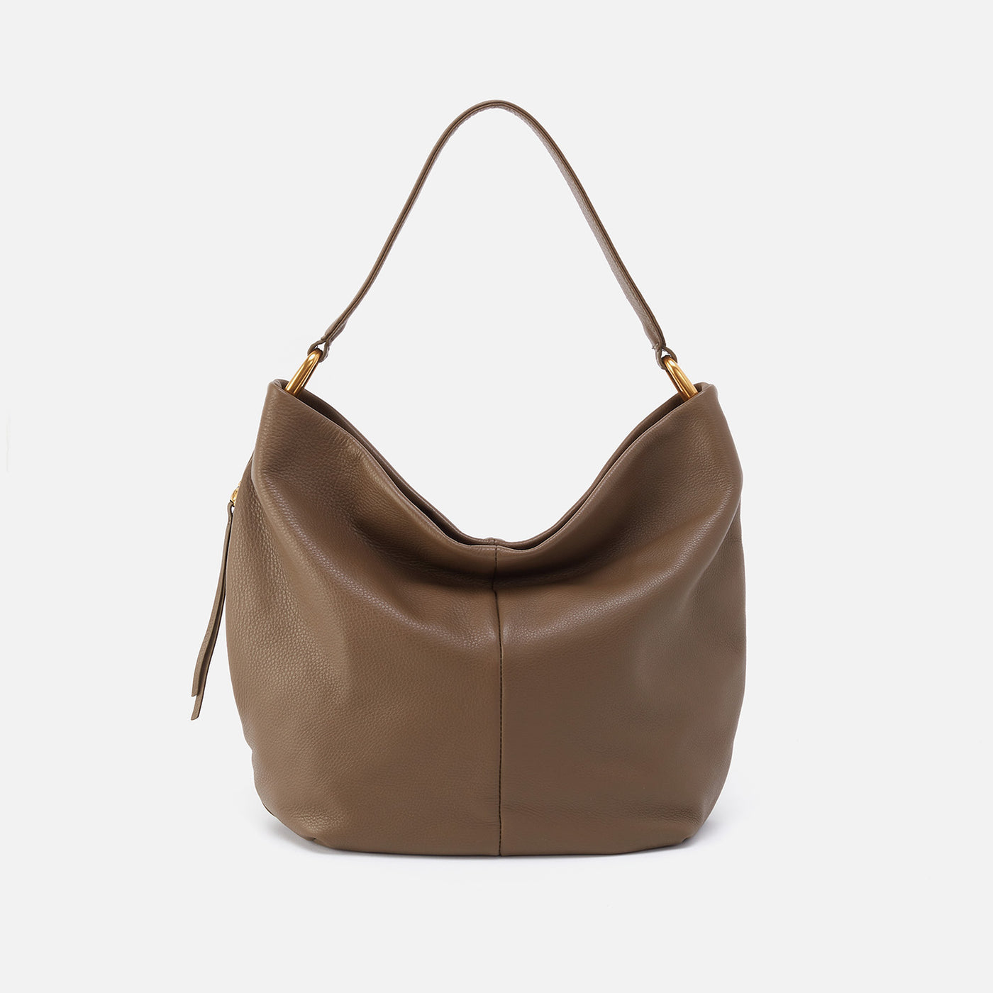 Harley Hobo In Pebbled Leather - Dark Elm