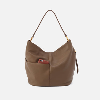 Harley Hobo In Pebbled Leather - Dark Elm