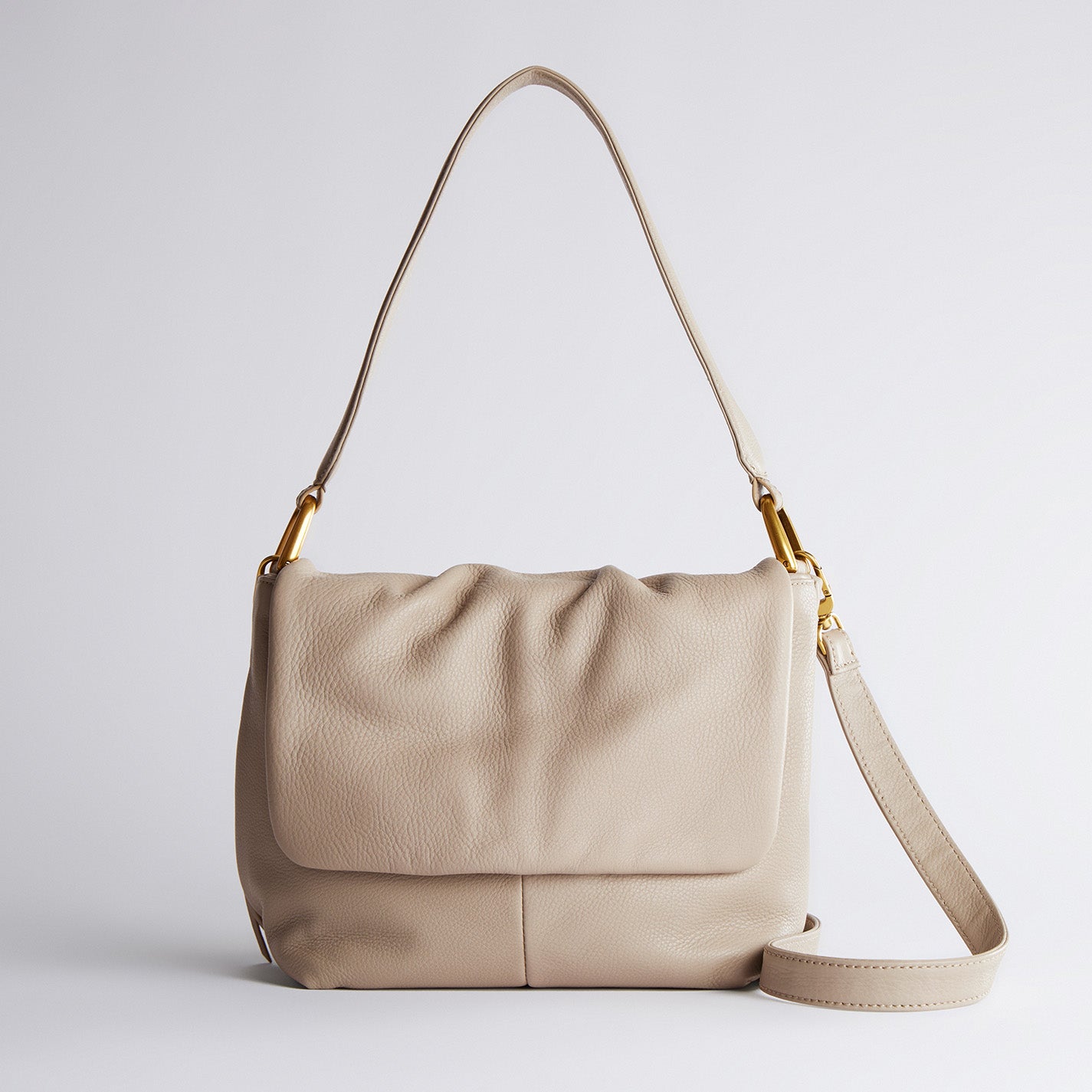 Hobo Torin Latte Leather Convertible Crossbody on sale