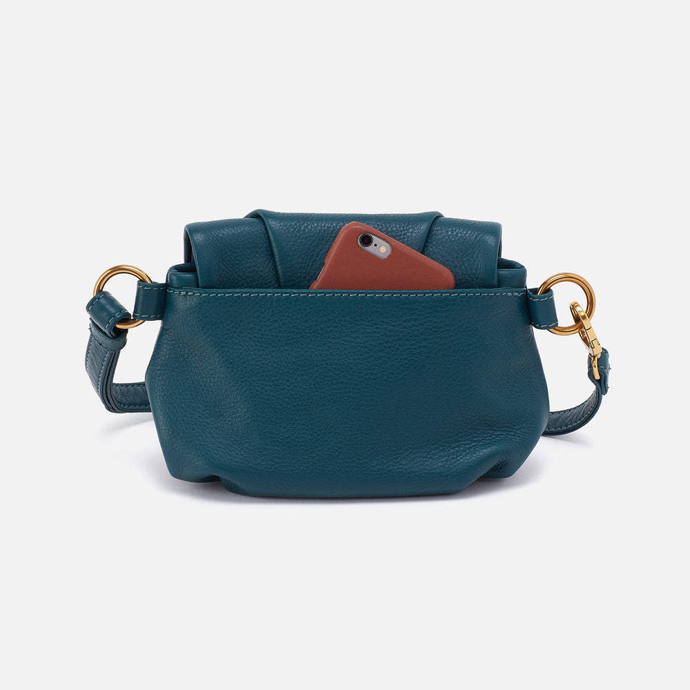 Harley Crossbody Sling In Pebbled Leather - Midnight Teal