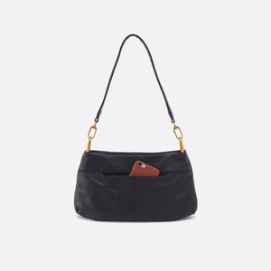 Advance Shoulder Bag In Pebbled Leather - Black