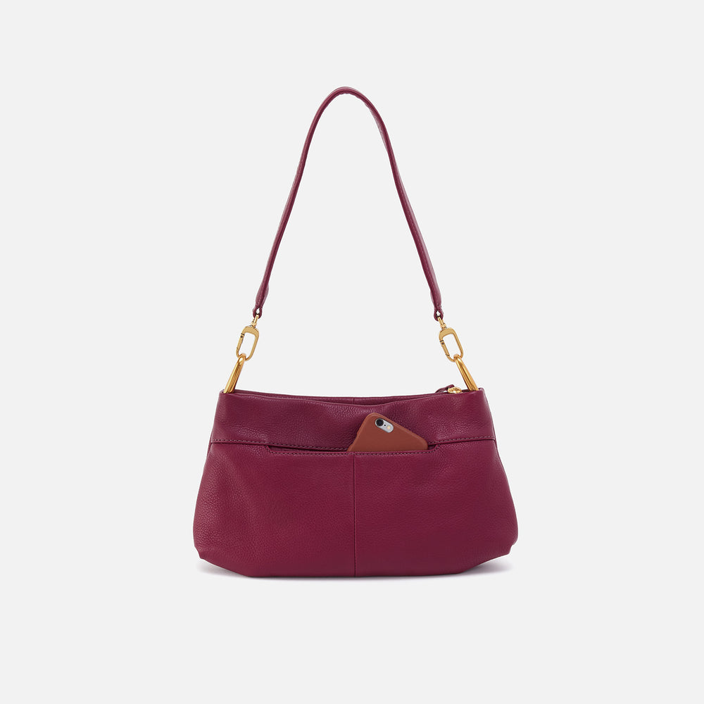 Advance Shoulder Bag In Pebbled Leather - Winter Orchid