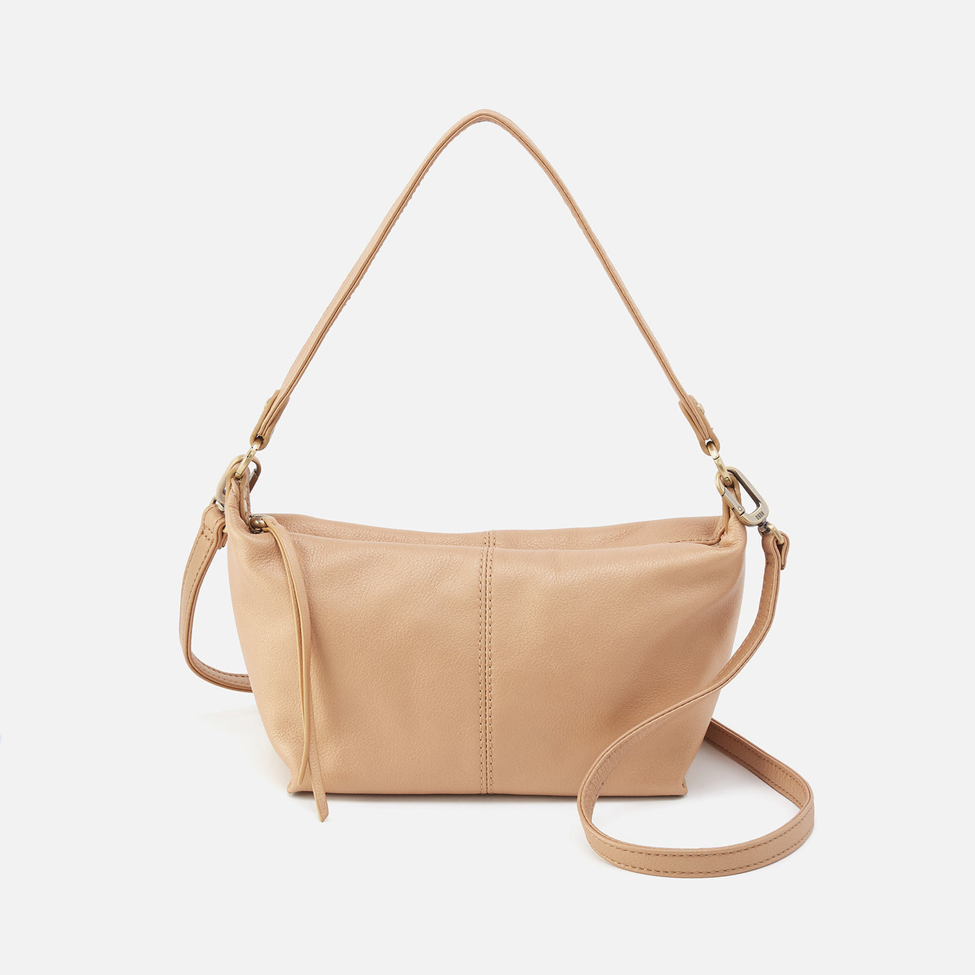 Laguna Crossbody In Metallic Leather - Dusty Gold