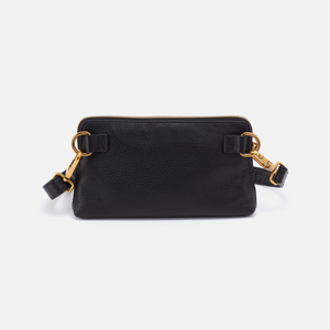 Fern Slim Belt Bag In Pebbled Leather - Black