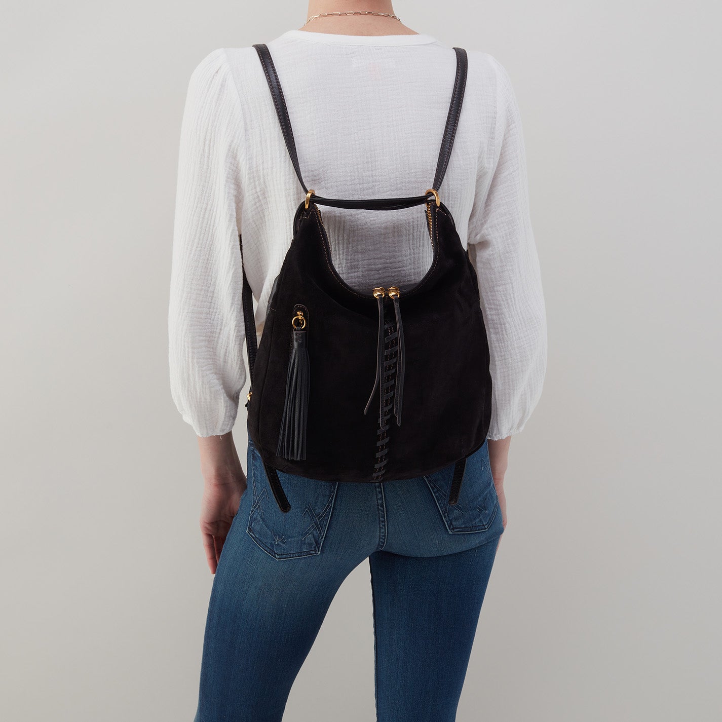 Merrin Convertible Backpack in Pebbled Leather - Black – HOBO