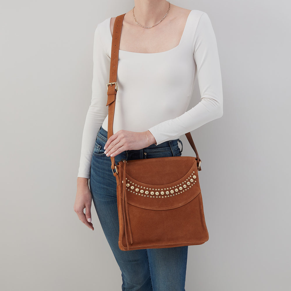 Mystic Crossbody In Suede - Caramel