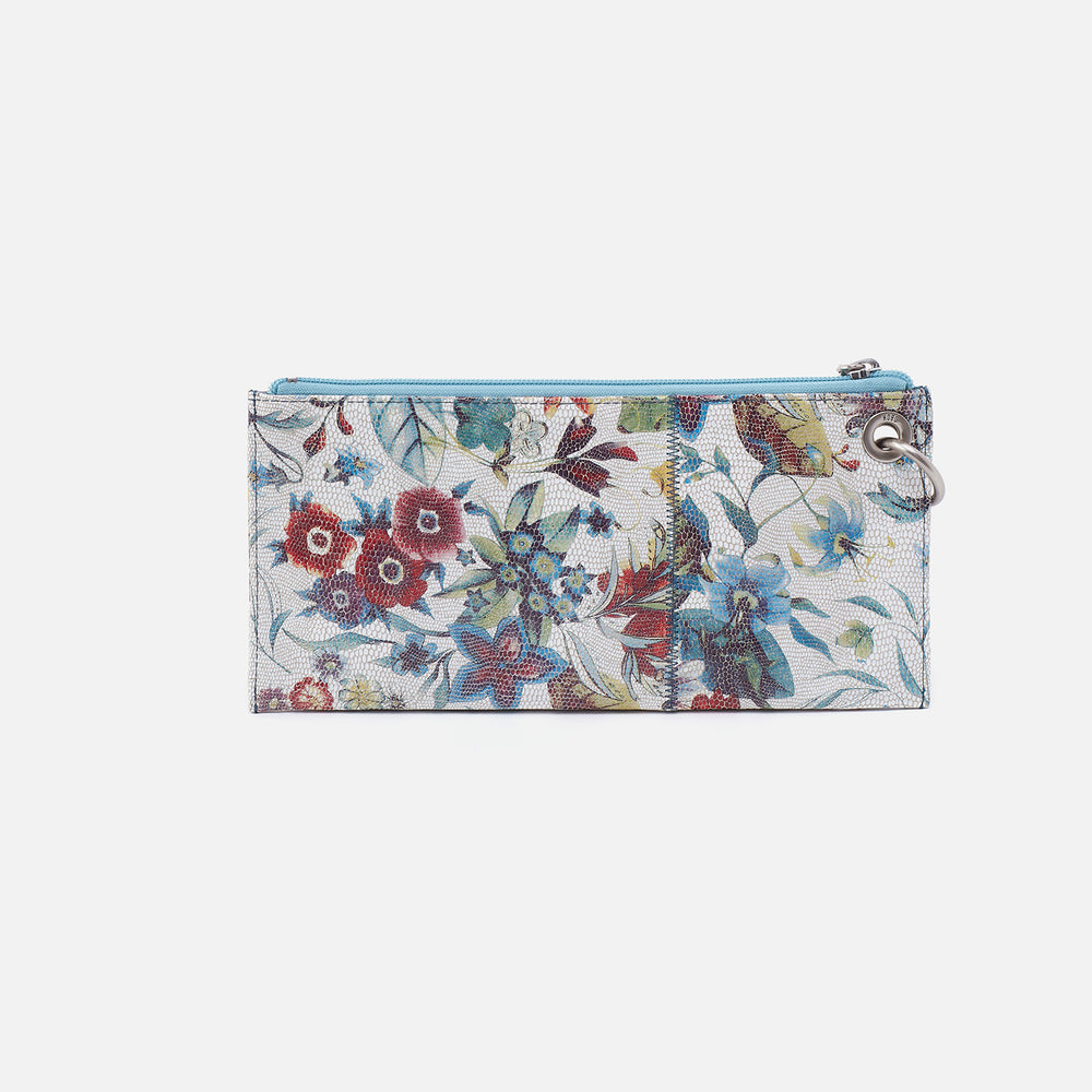 Vida Wristlet in Printed Leather - Botanic Print