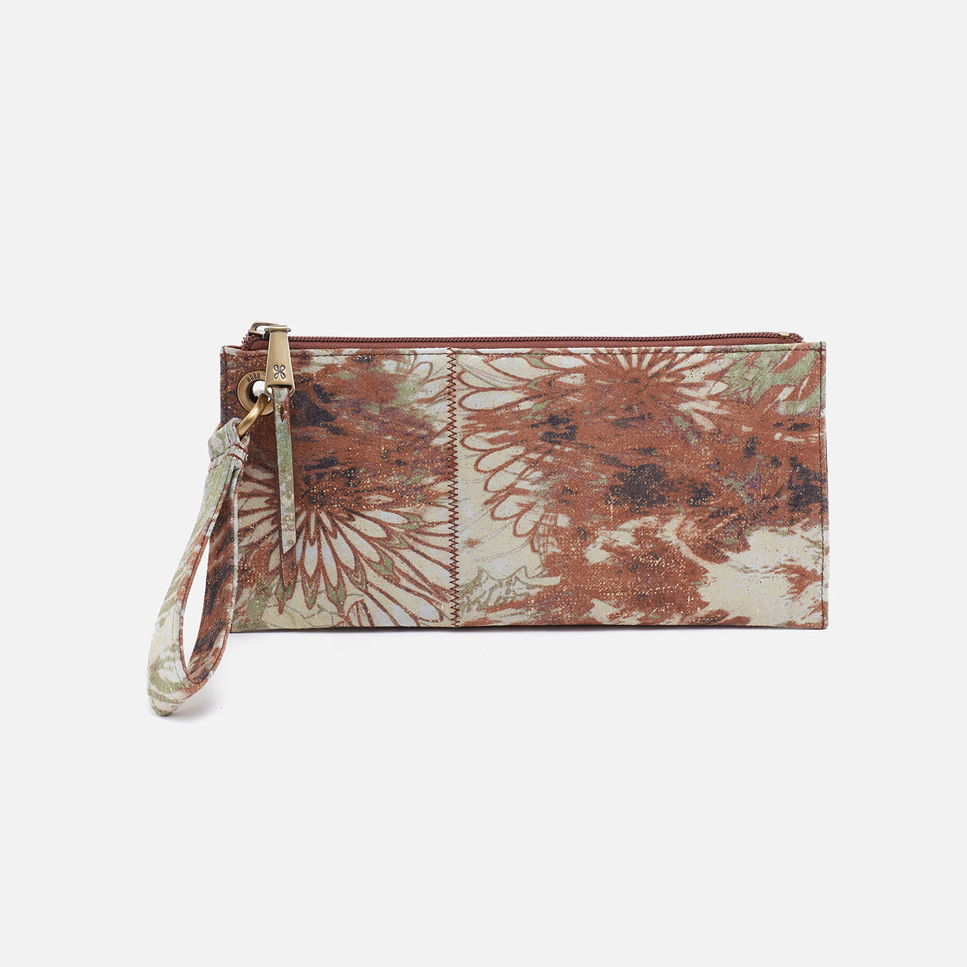 Vida Wristlet In Printed Leather - Coastal Canyon