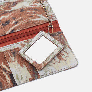 Rachel Continental Wallet In Printed Leather - Coastal Canyon