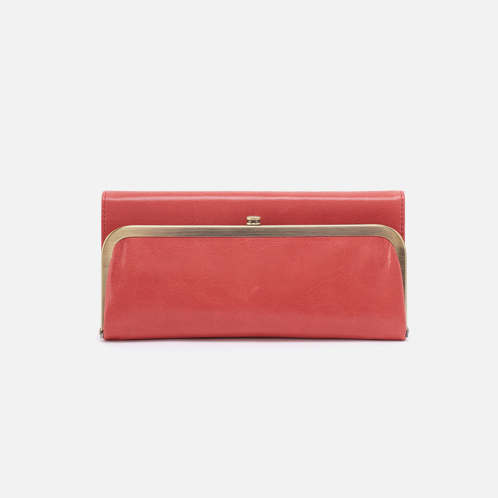 Rachel Continental Wallet in Polished Leather - Cherry Blossom