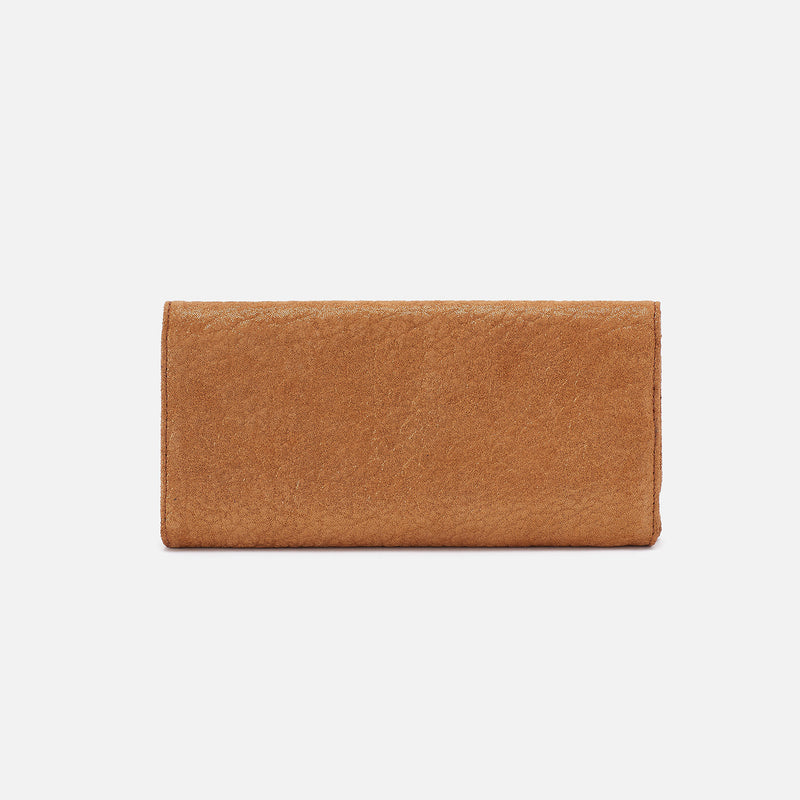 Rachel Continental Wallet In Metallic Leather - Gold Rush