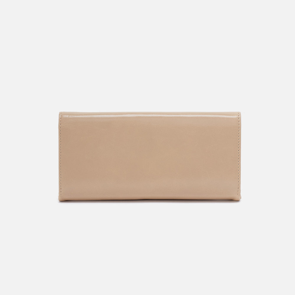 Rachel Continental Wallet In Polished Leather - Quartz