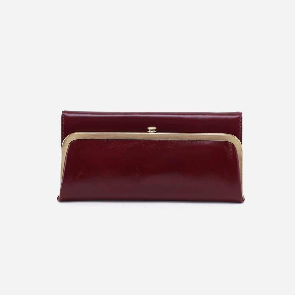 Rachel Continental Wallet In Polished Leather - Winterberry