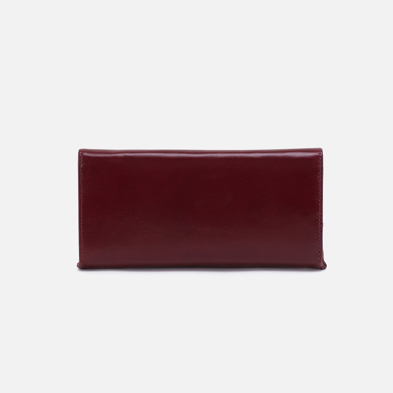 Rachel Continental Wallet In Polished Leather - Winterberry