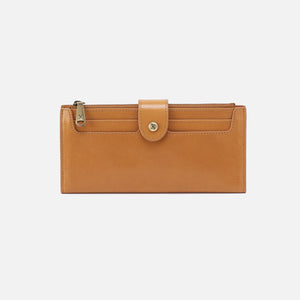 Dunn Continental Wallet In Polished Leather - Natural