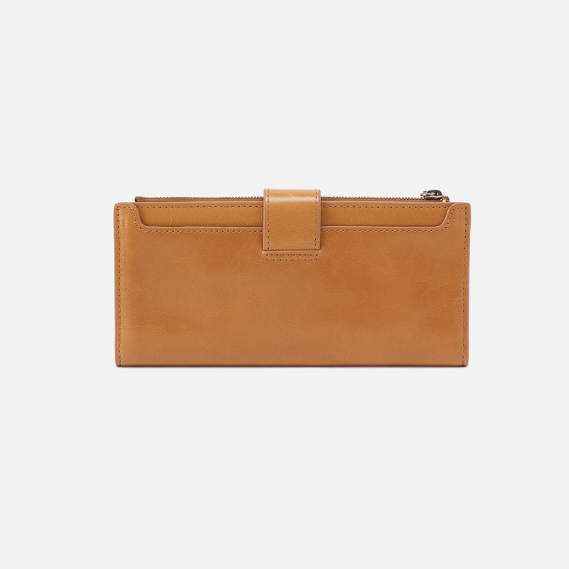 Dunn Continental Wallet In Polished Leather - Natural