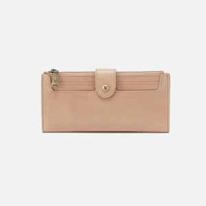 Dunn Continental Wallet In Polished Leather - Sand