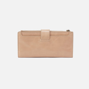 Dunn Continental Wallet In Polished Leather - Sand