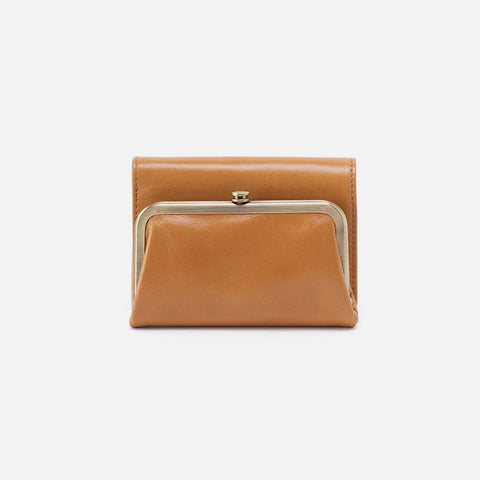 Robin Compact Wallet In Polished Leather - Natural