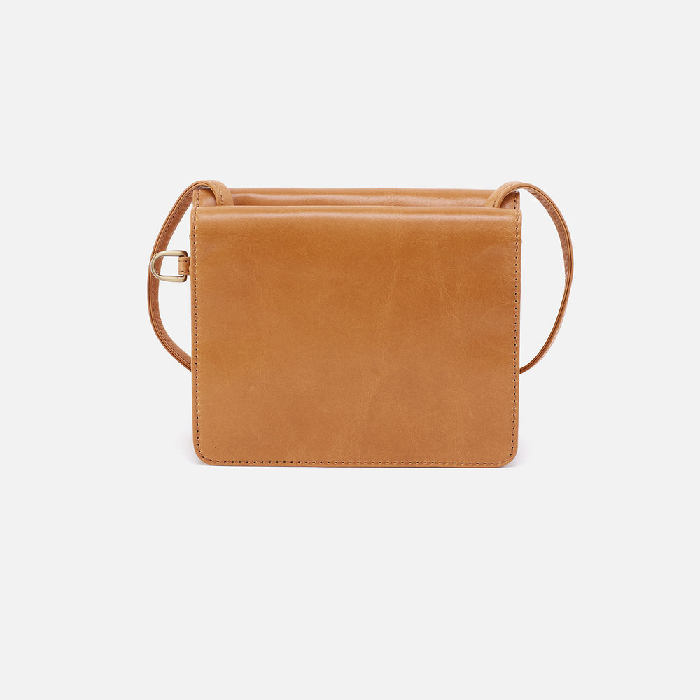 Jill Wallet Crossbody in Polished Leather - Natural