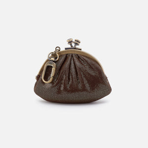 Dazzle Bag Charm In Metallic Leather - Coffee Galaxy