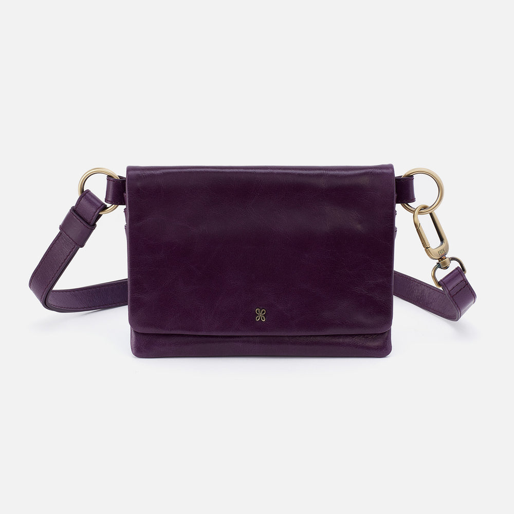 Winn Belt Bag in Polished Leather - Deep Purple