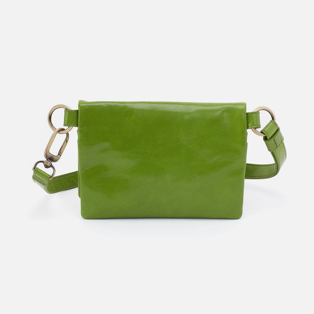 Winn Belt Bag in Polished Leather - Garden Green