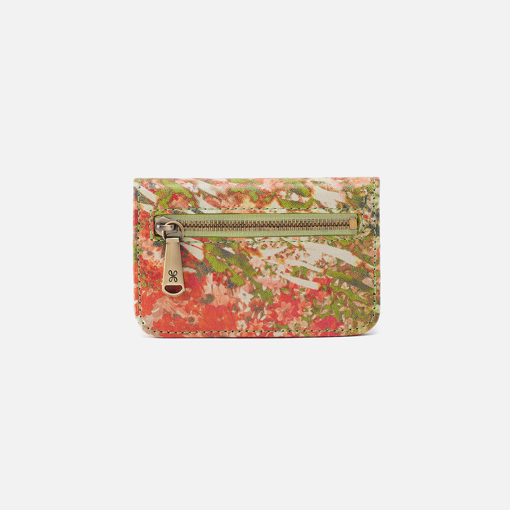 Jill Mini Card Case in Printed Leather - Tropic Print