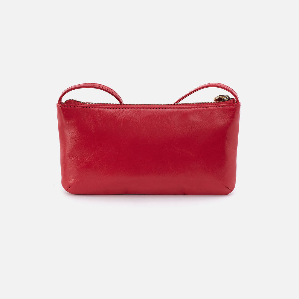 Cara Crossbody In Polished Leather - Hibiscus