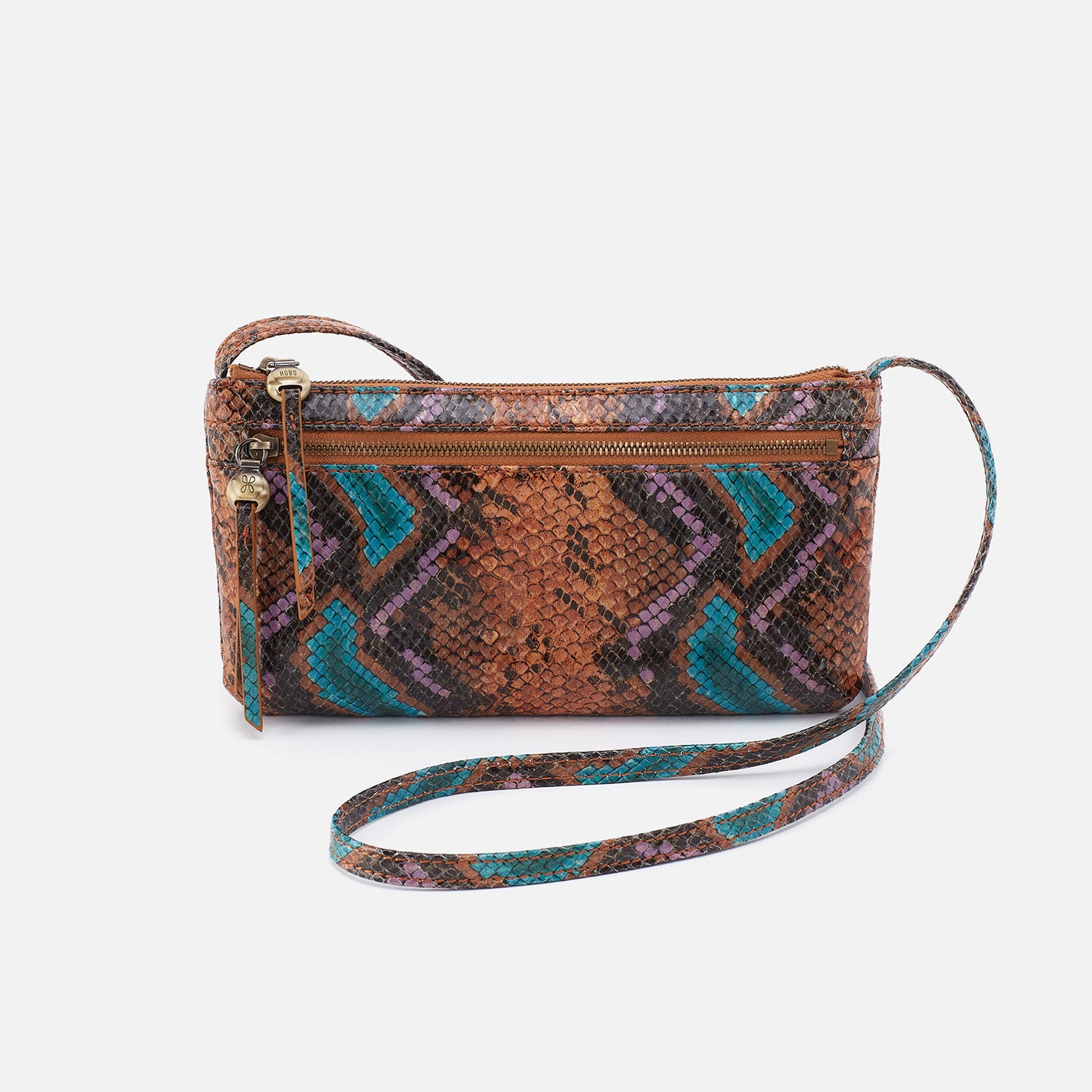 Cara Crossbody In Printed Leather Vivid Snake Print HOBO