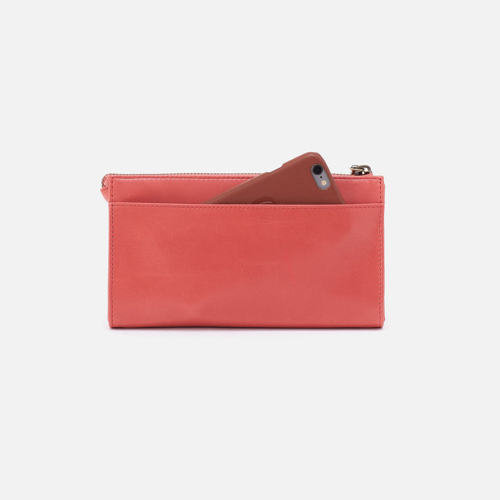 Zenith Wristlet in Polished Leather - Cherry Blossom