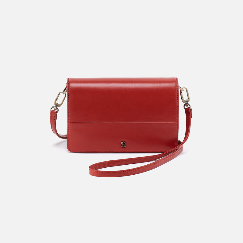 Jill Crossbody In Polished Leather - Brick