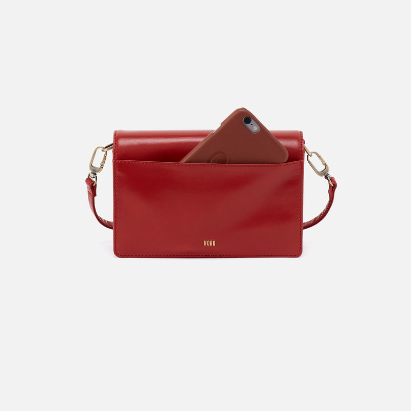 Jill Crossbody In Polished Leather - Brick