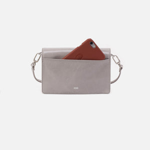 Jill Crossbody In Polished Leather - Light Grey