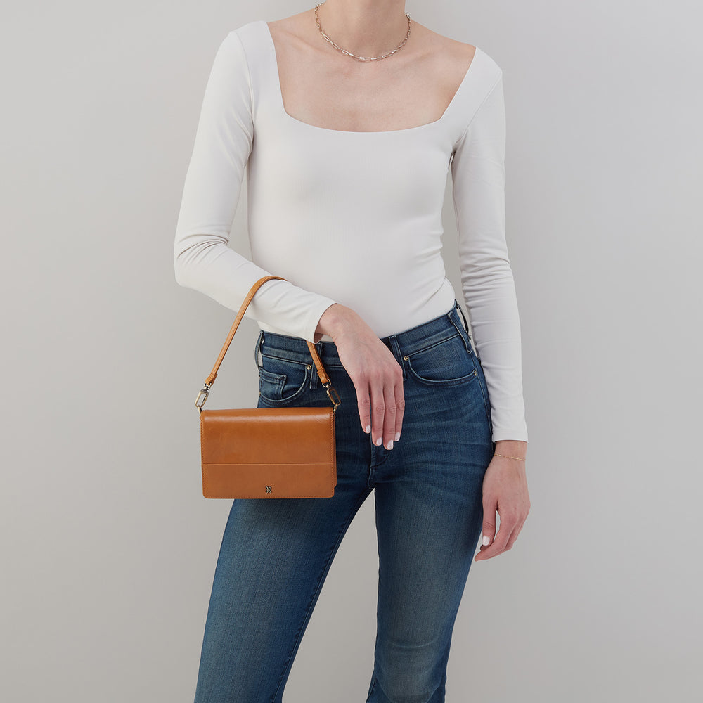 Jill Crossbody In Polished Leather - Natural