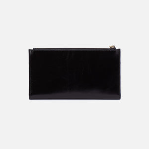 Jill Large Bifold Wallet In Polished Leather - Black