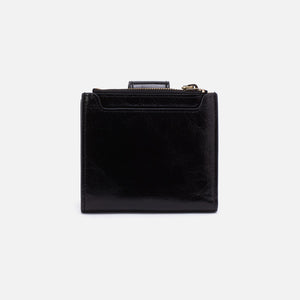 Dunn Mini Wallet In Polished Leather - Black