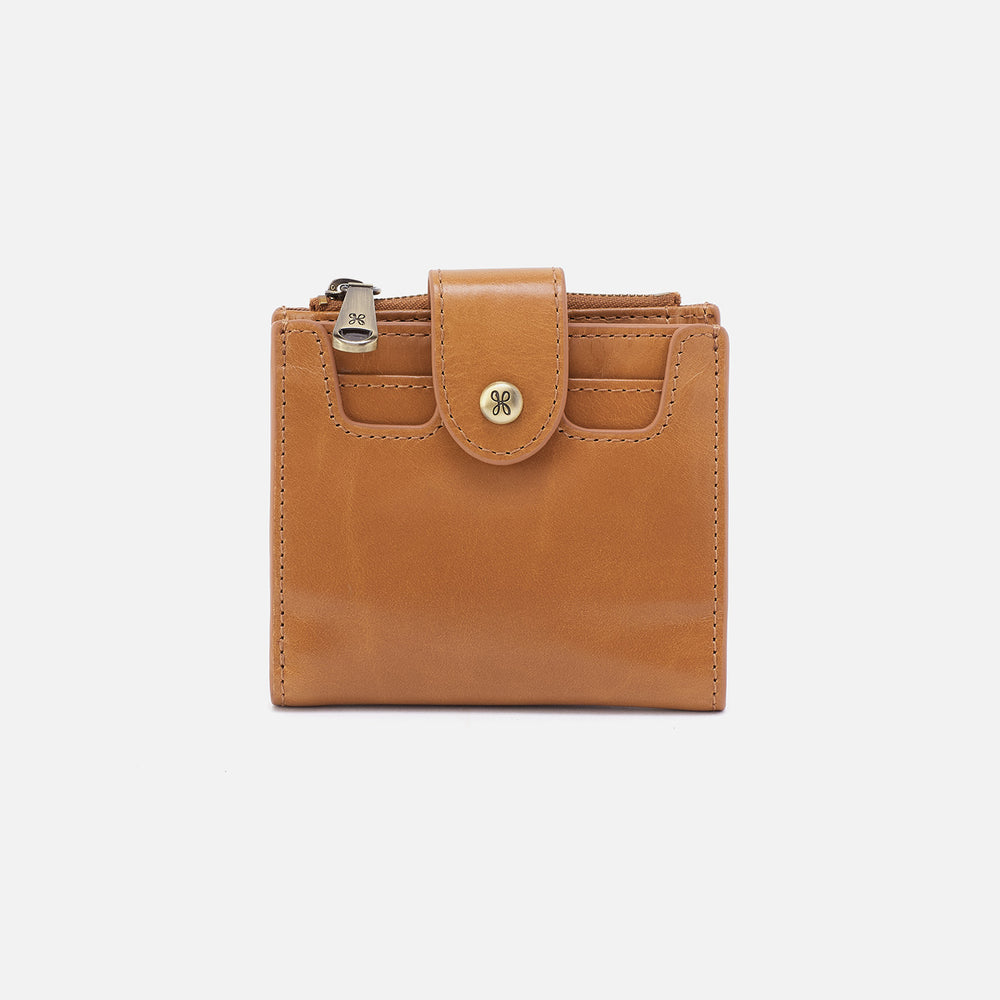 Dunn Mini Wallet In Polished Leather - Natural